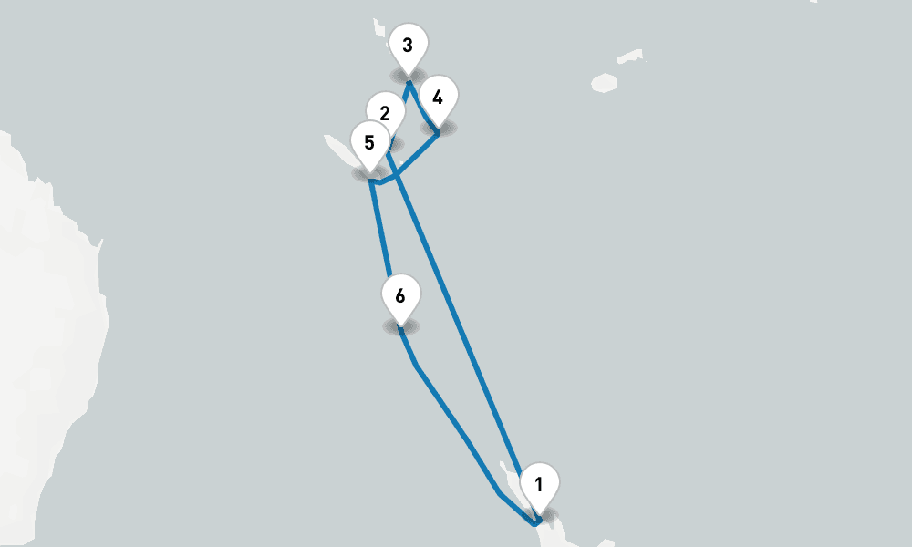 10 days, round-trip Vanuatu New Caledonia 11日間