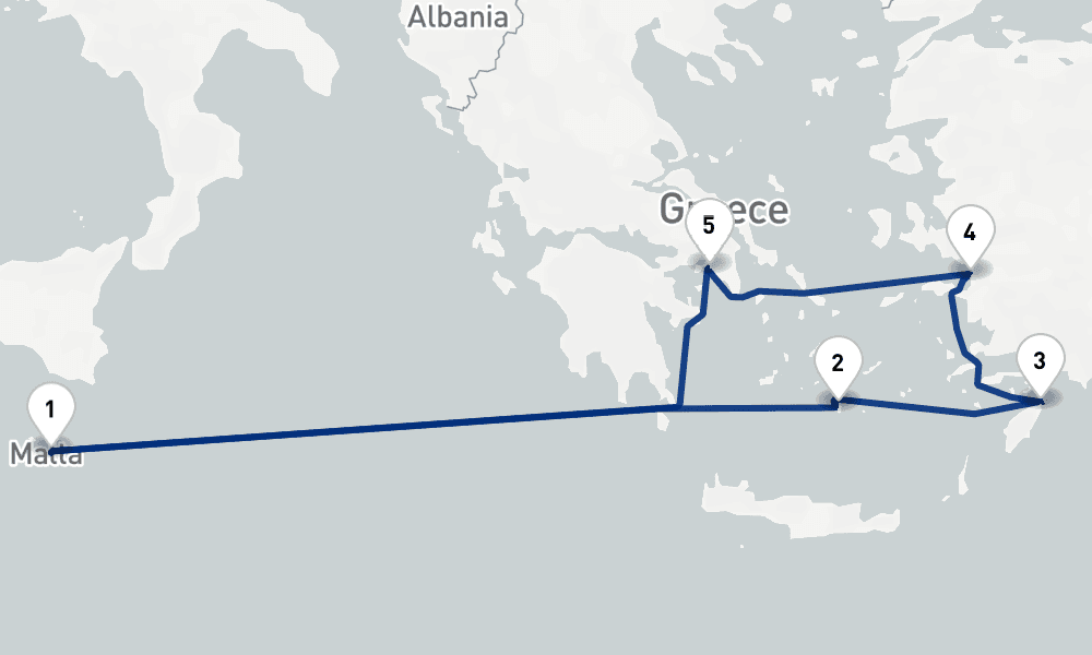 7 nights / 8 days, Valletta Round trip