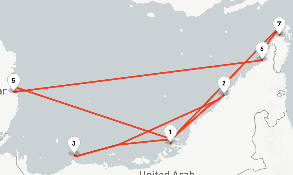 7 days, round-trip Iconic Arabia ndash 7Nights 8日間