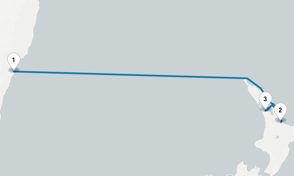 5 days, one-way from Sydney to Auckland 6日間