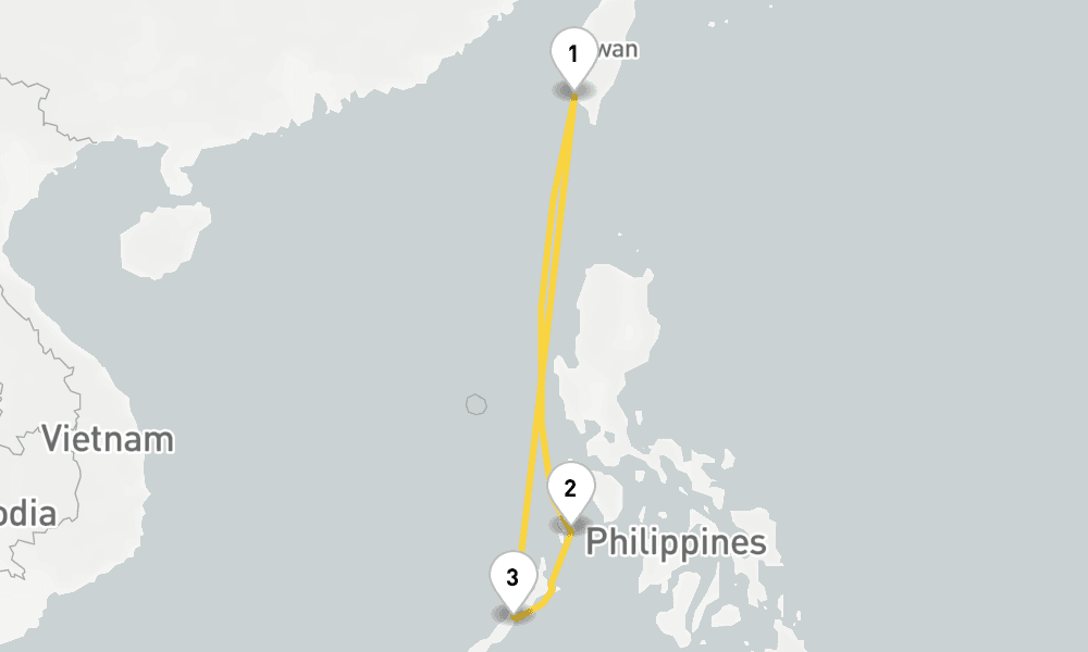 5 days, round-trip Coron - Puerto Princesa Cruise 6日間