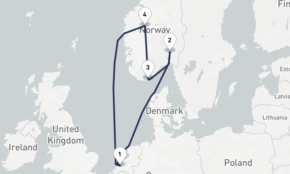 7 days, round-trip Norwegian Fjords With Soognefjord 8日間