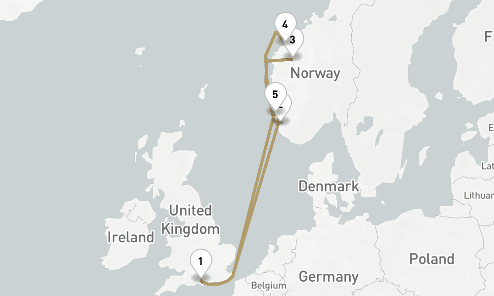 7 days, round-trip Wellness At Sea 8日間