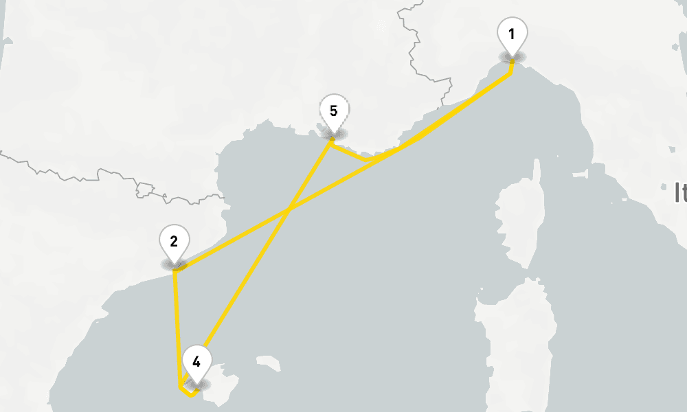 5 days, round-trip Mini Cruises from Genoa 6日間