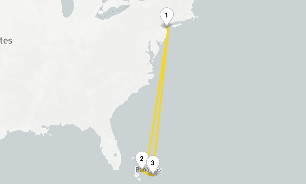 8 days, round-trip The Bahamas 9日間