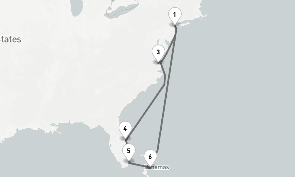 10 days, round-trip - Florida Und Bahamas - AbBis Bayonne 11日間
