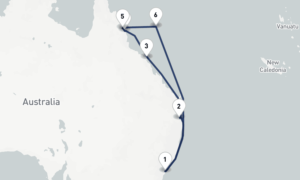 10 days, round-trip Great Barrier Reef 11日間