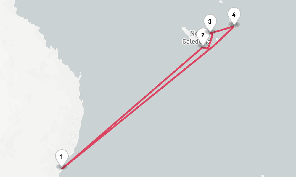 9 days, round-trip Vanuatu New Caledonia 10日間
