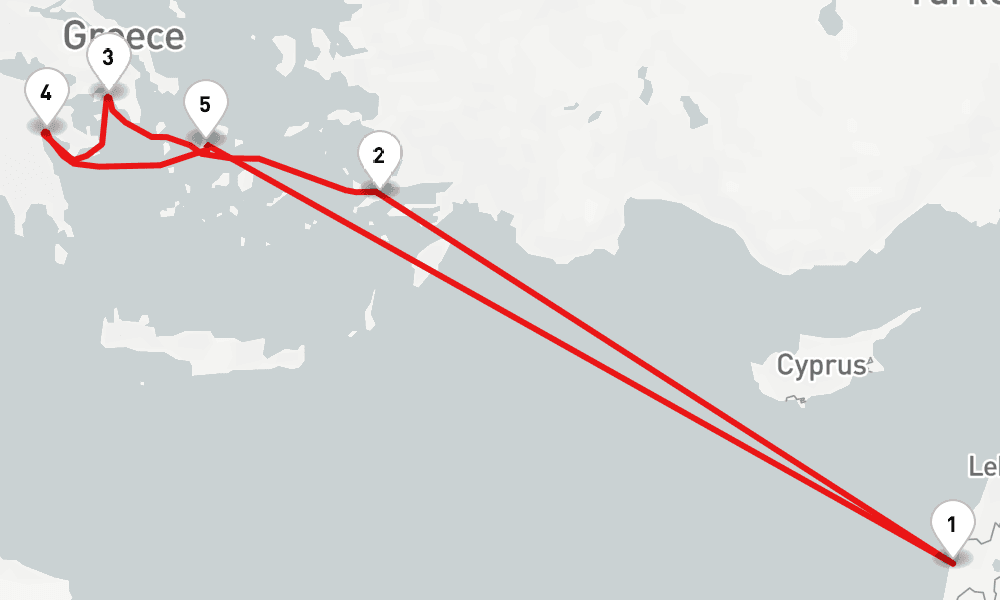 7 days, round-trip Greece 8日間