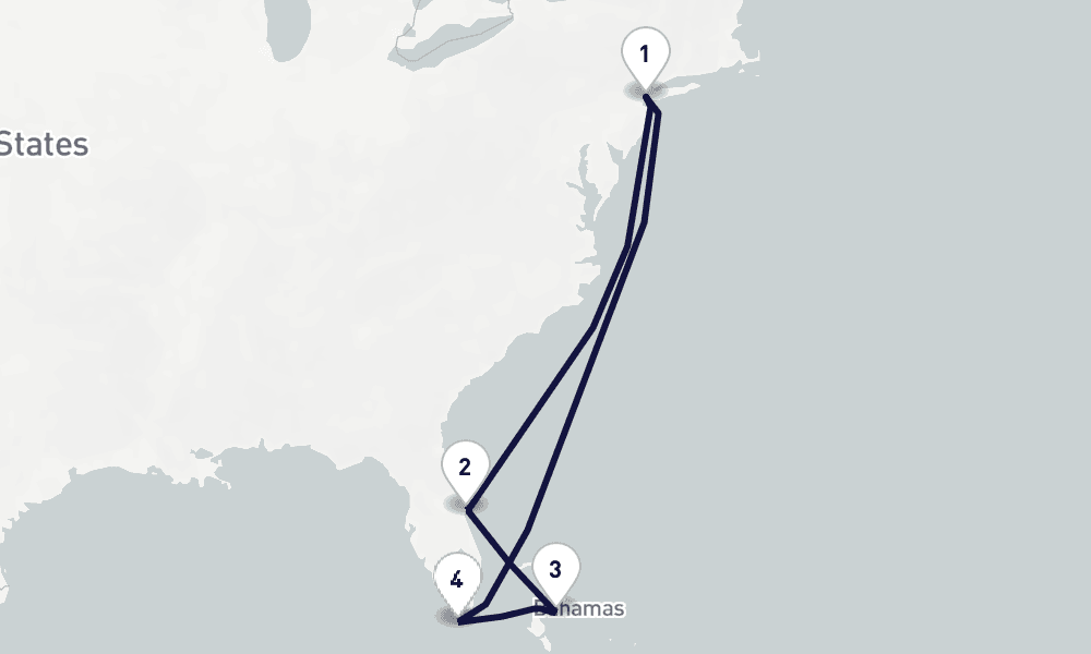 7 days, round-trip The Bahamas 8日間