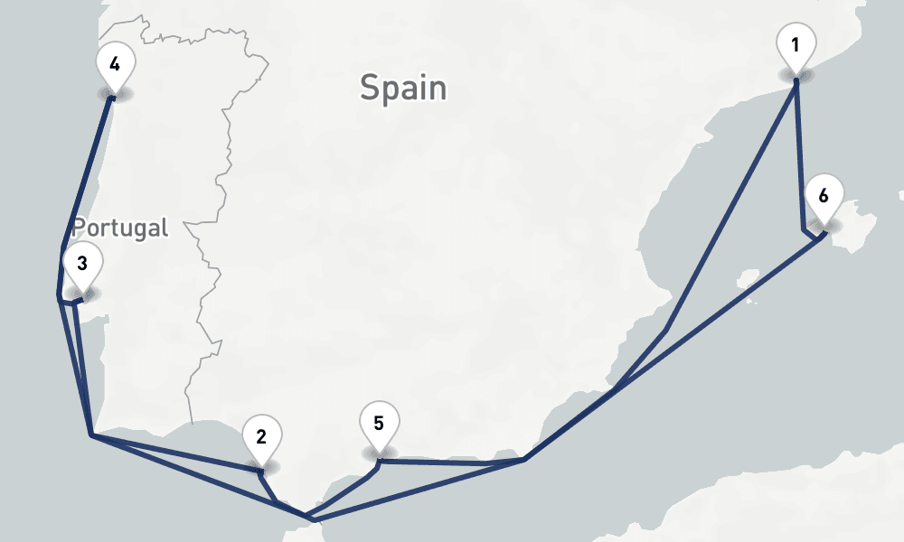 9 days, round-trip Best of Spain Portugal 10日間