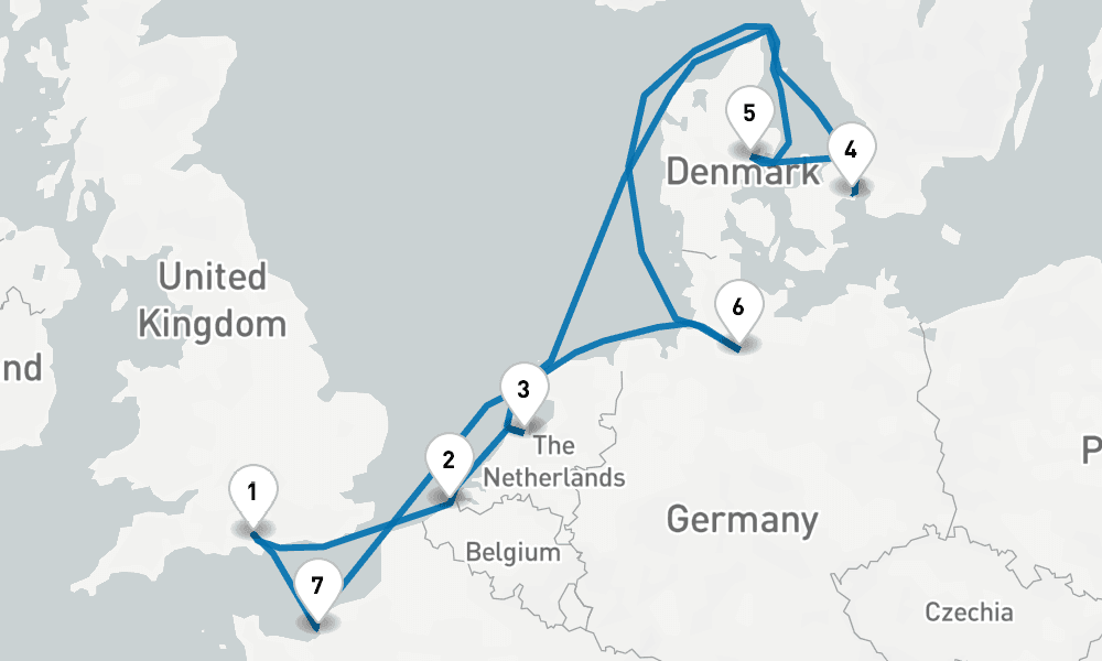 10 days, round-trip European Capitals 11日間