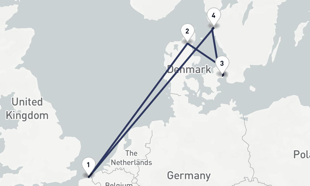 6 days, round-trip 6 Nuit Escapade Scandinave 7日間