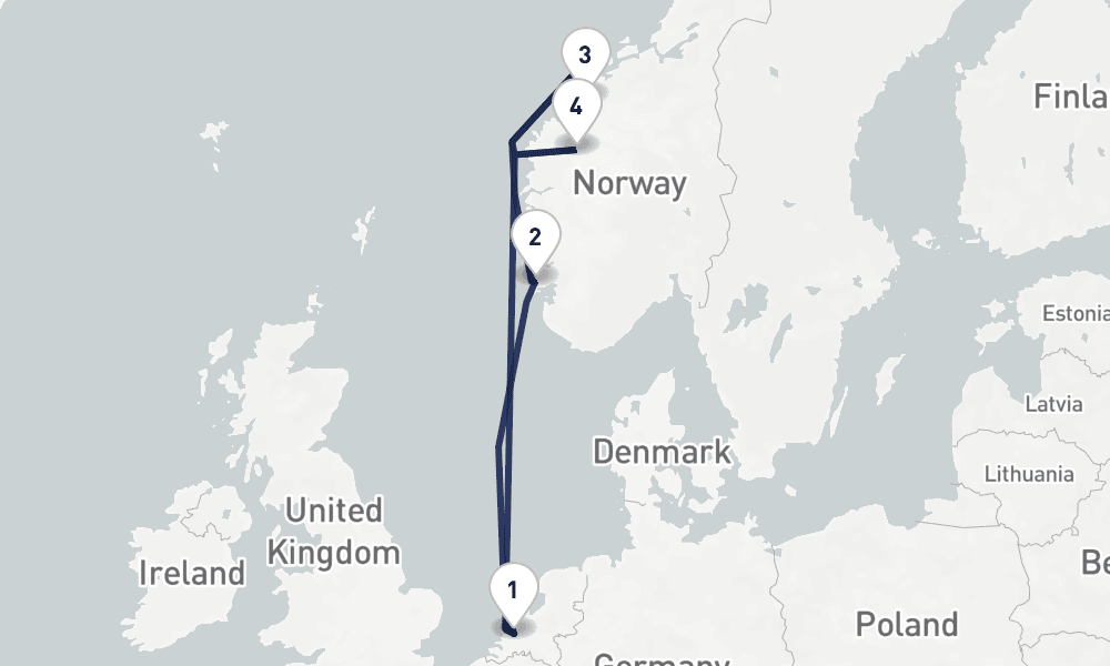 7 days, round-trip Norwegian Fjords With Nordfjord 8日間