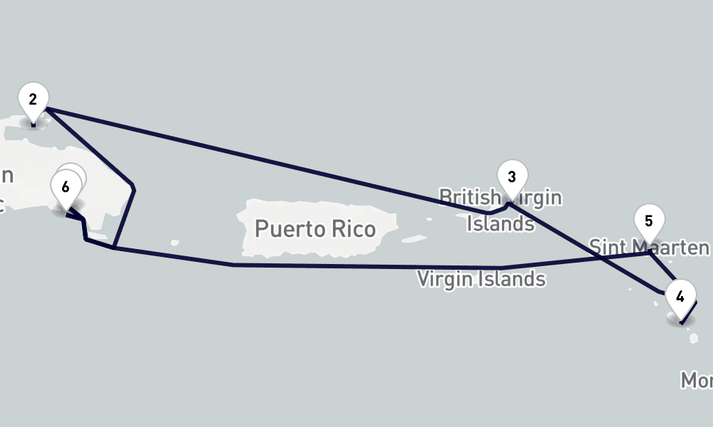 7 days, round-trip Southern Caribbean 8日間