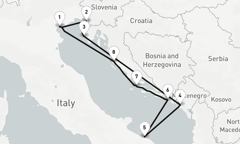 9 days, round-trip Fusina Venice To Fusina Venice 10日間