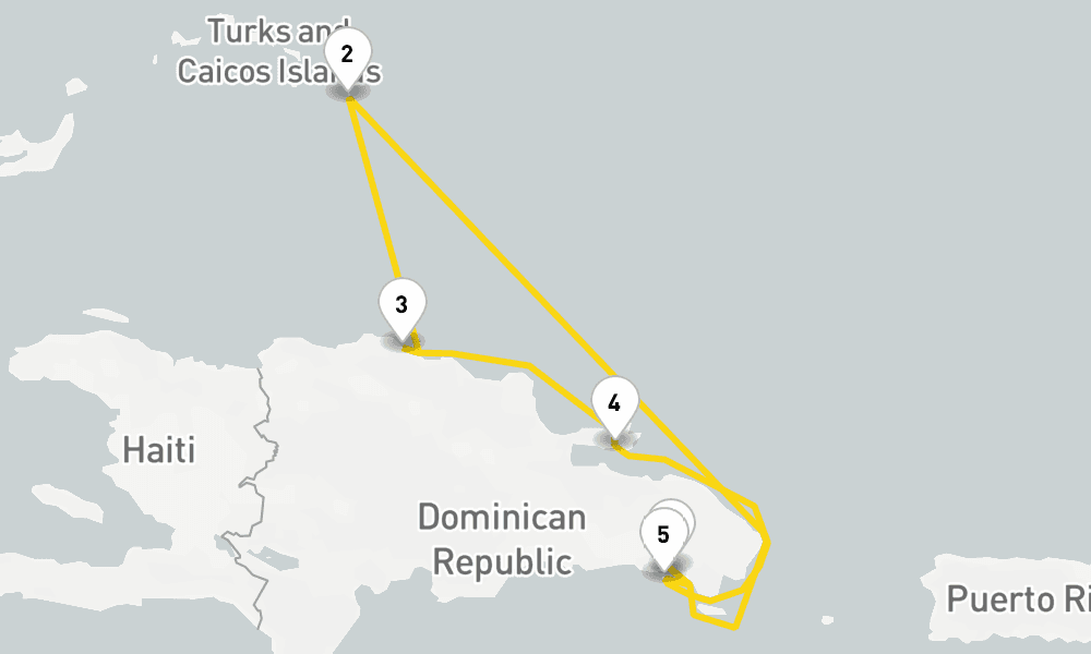 7 days, round-trip Caribbean Antilles from La Romana 8日間