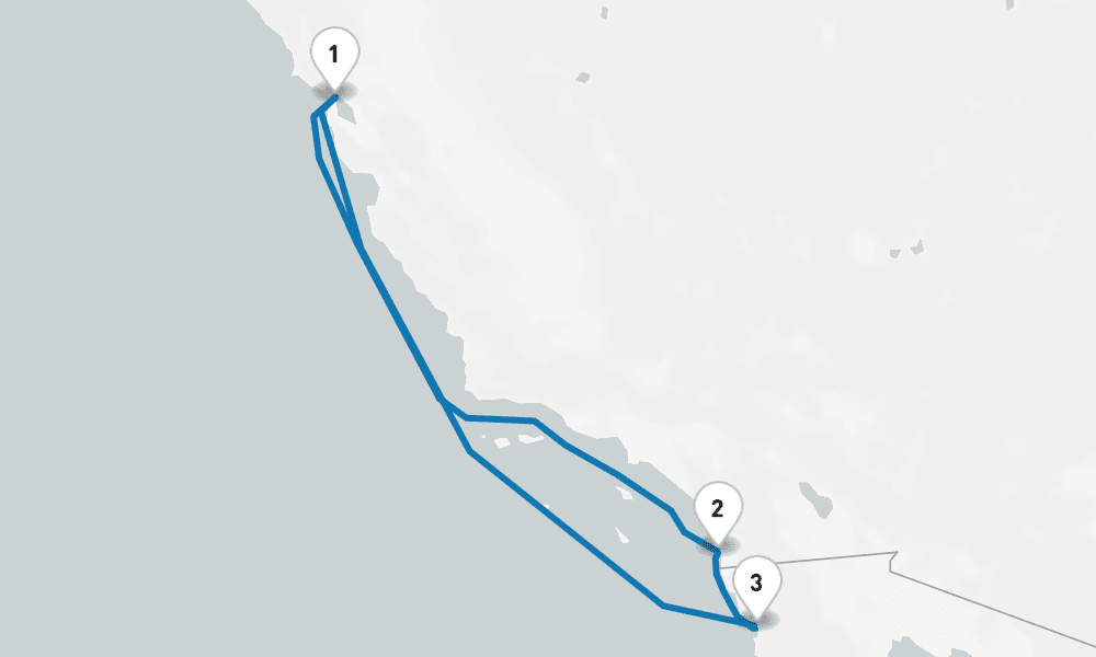 5 days, round-trip West Coast Getaway with San Diego 6日間