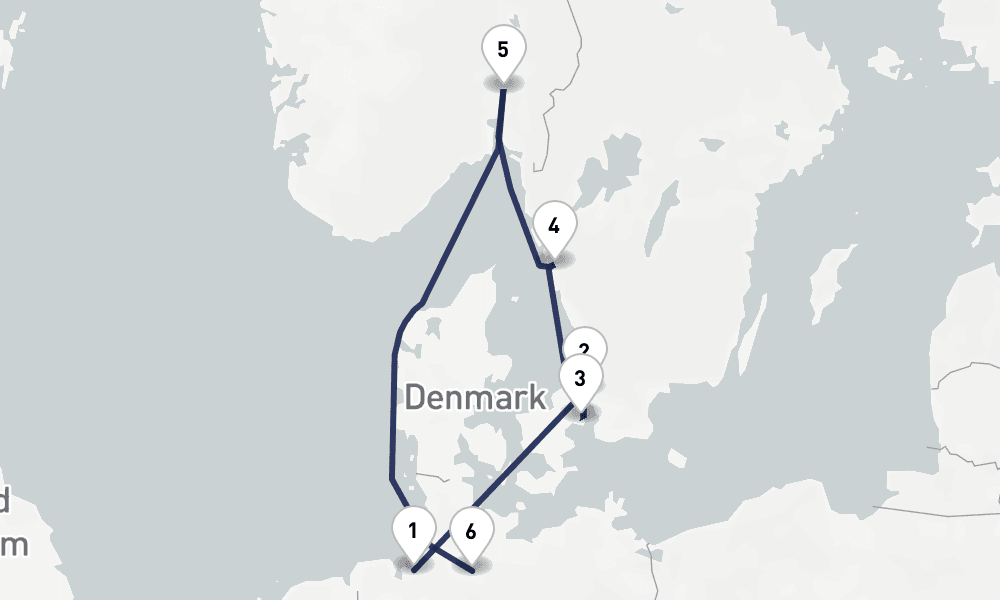 8 days, one-way from Bremerhaven to Hamburg 9日間