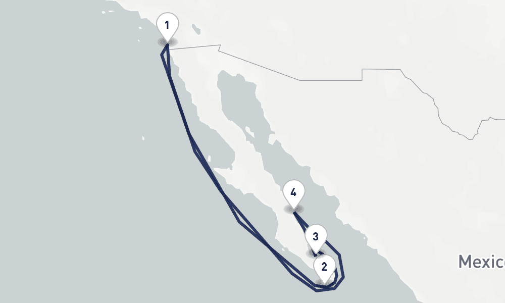 7 days, round-trip Baja Peninsula 8日間