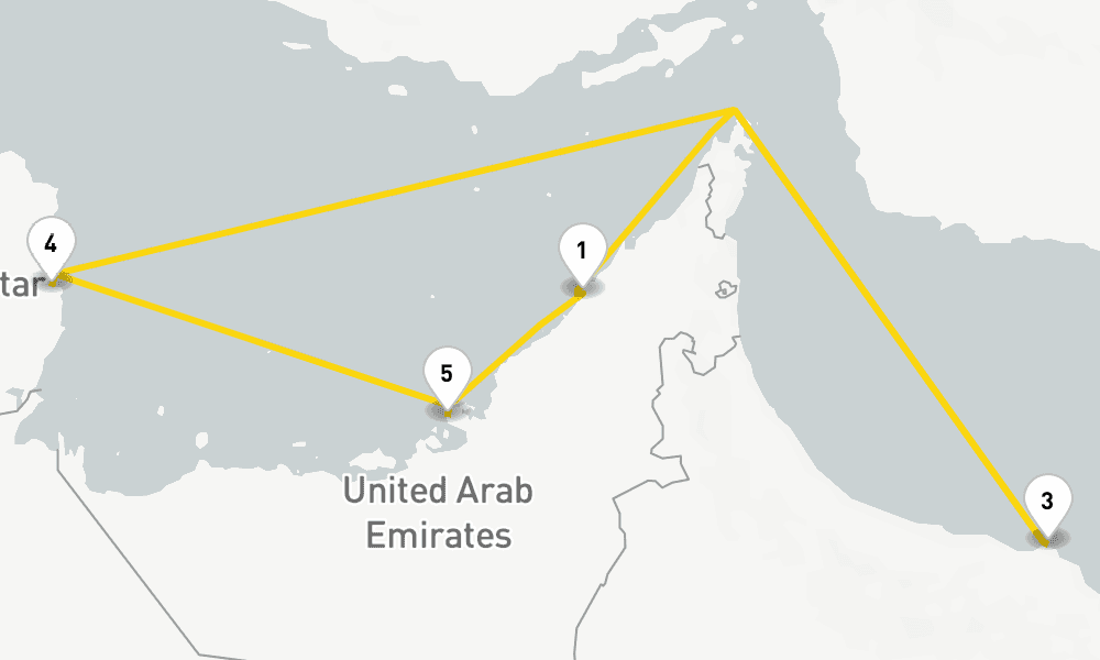 7 days, round-trip Dubai Middle East from Dubai 8日間