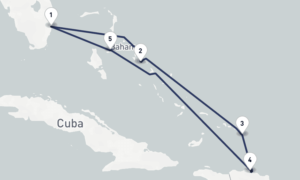 7 days, round-trip Eastern Caribbean Amber Cove Bahamas 8日間