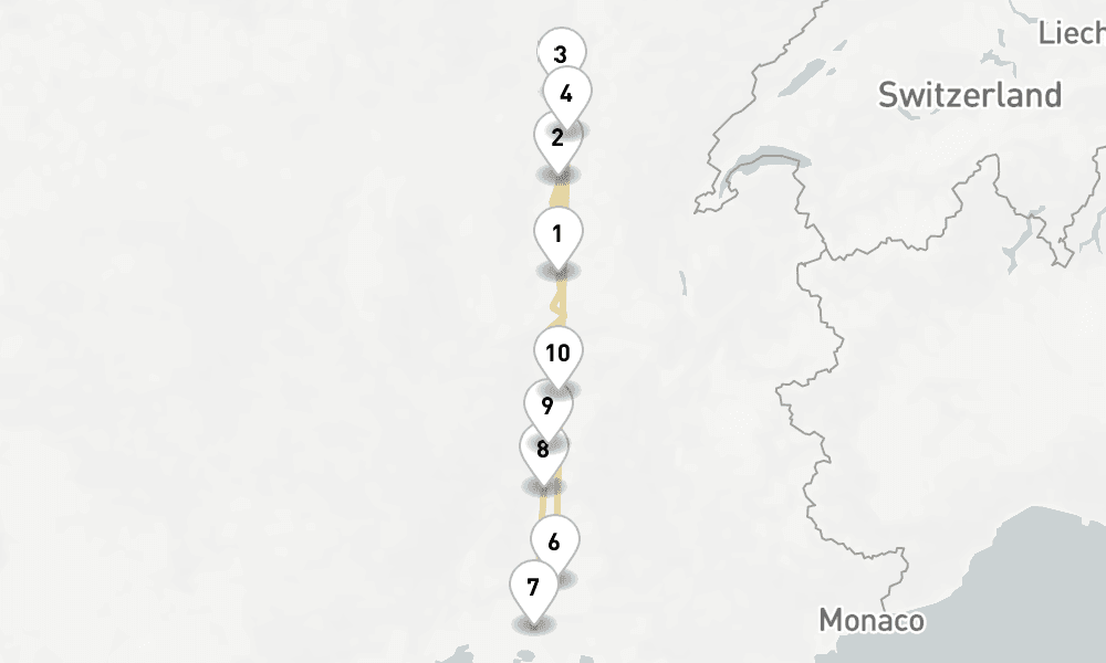 7 days, round-trip Rhne 8日間