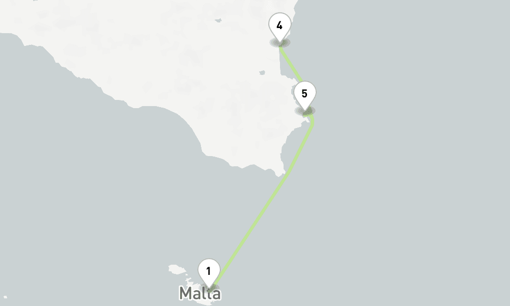 7 nights / 8 days, Valletta Round trip