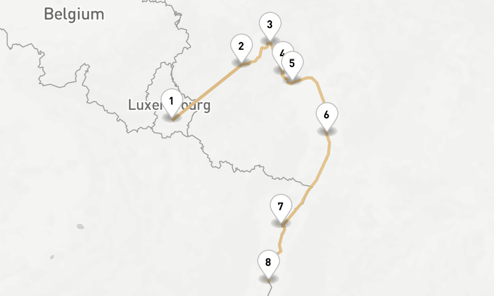 6 nights / 7 days, one-way from Luxembourg to Breisach am Rhein