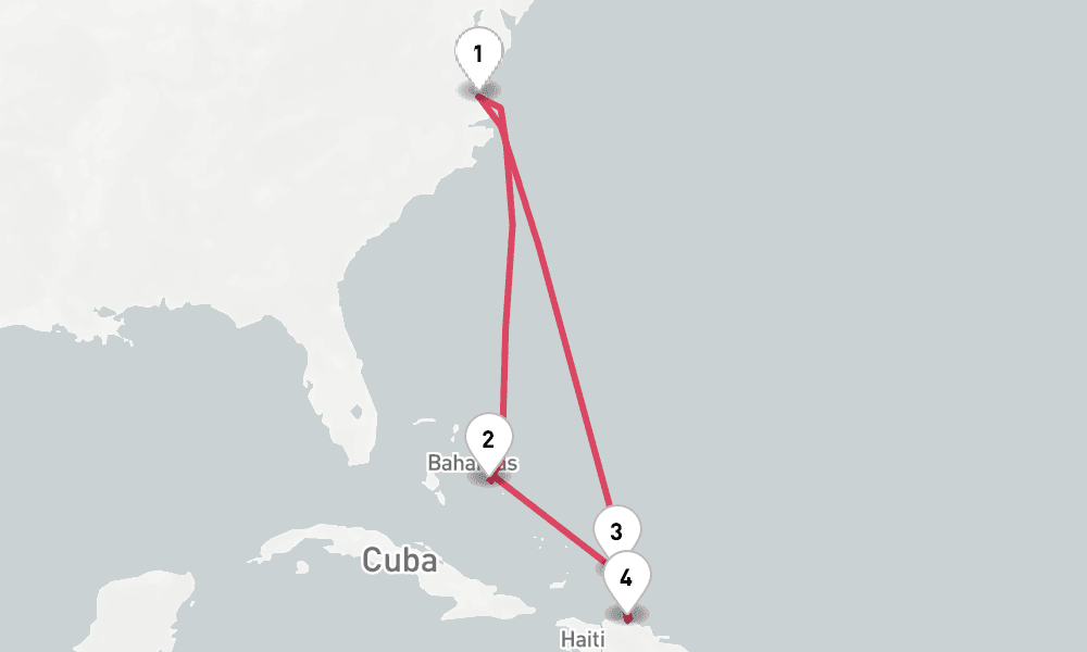 8 nights / 9 days, Norfolk (Virginia) Round trip