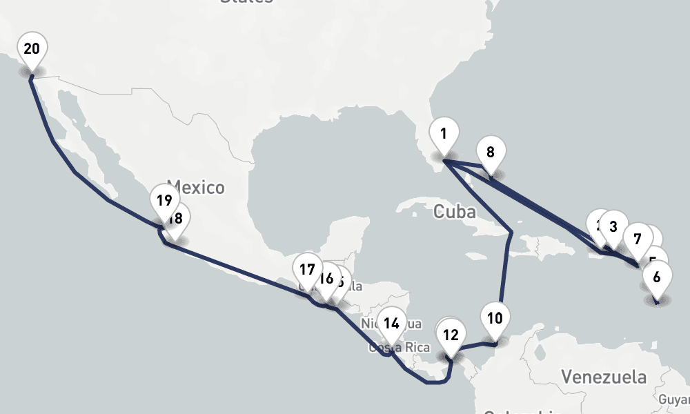 29 days, one-way from Fort Lauderdale to San Diego 30日間