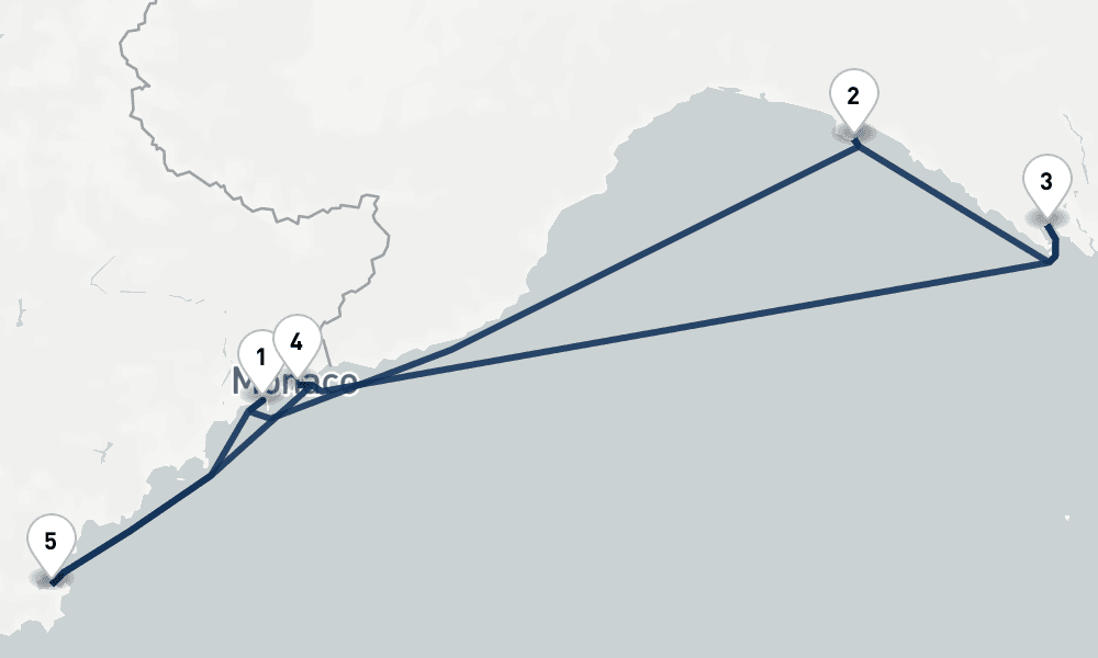 5 days, round-trip French Riviera Dream 6日間