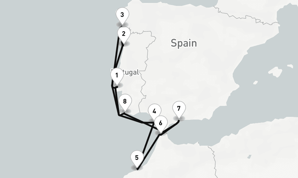 10 days, round-trip Lisbon To Lisbon 11日間