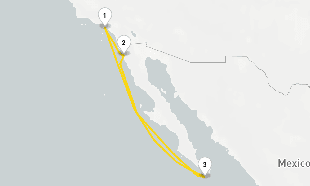 6 days, round-trip Mexican Riviera 7日間