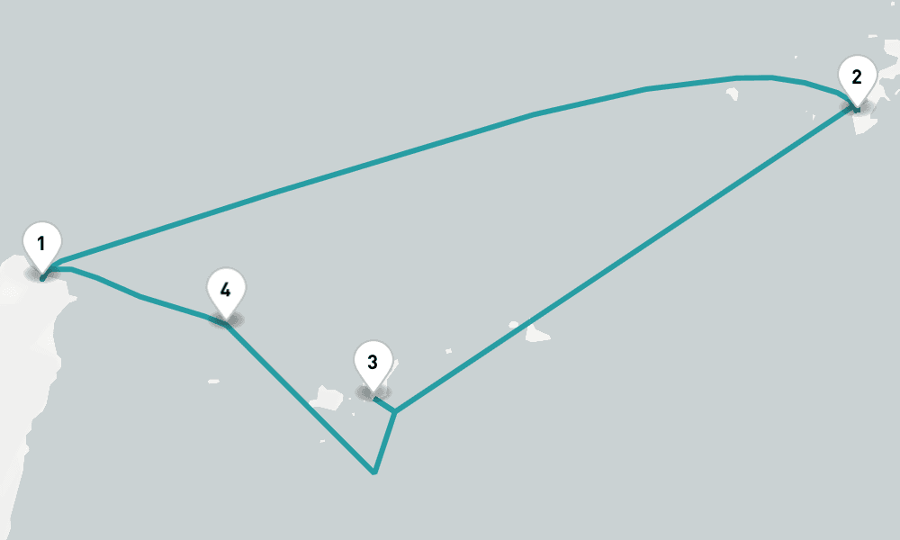 4 days, round-trip Naha - Ishigaki - Miyakojima Cruise 5日間