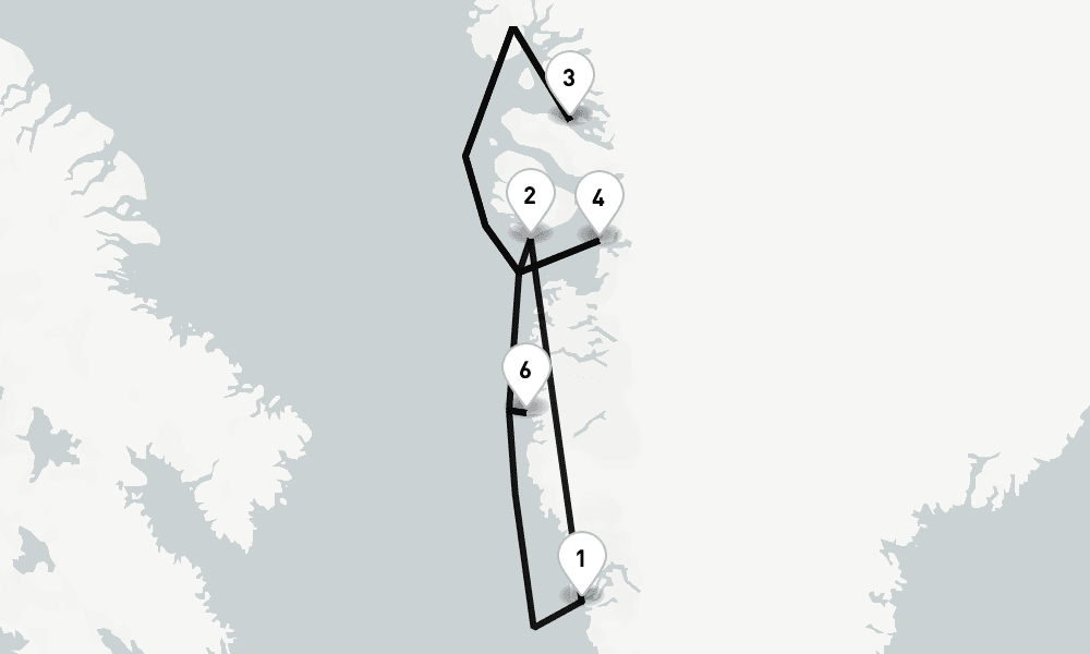 8 days, round-trip Greenland 9日間