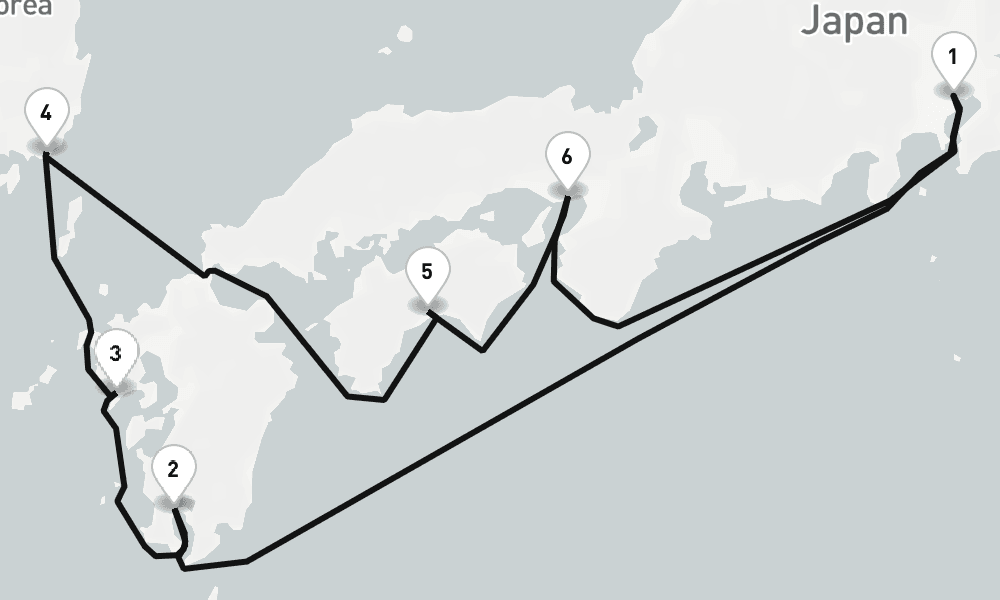 10 days, round-trip Tokyo To Tokyo 11日間