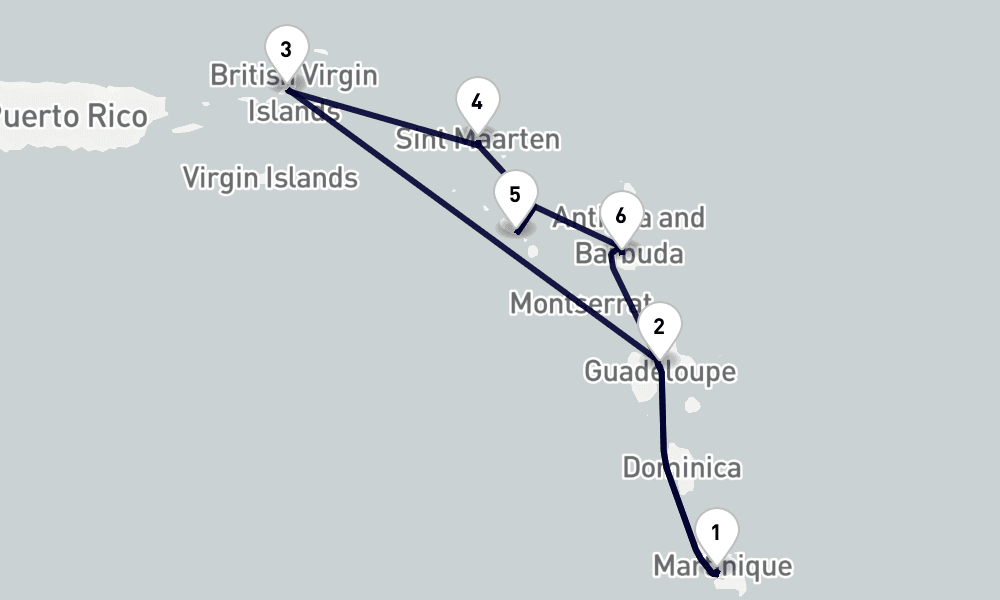 7 days, round-trip Southern Caribbean 8日間