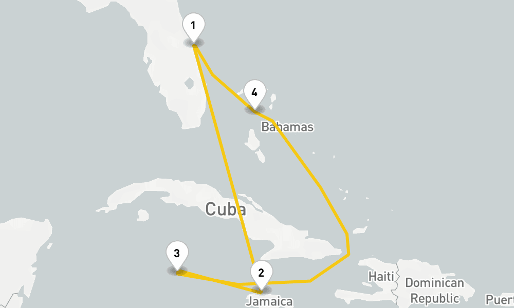 6 days, round-trip Western Caribbean Perfect Day 7日間