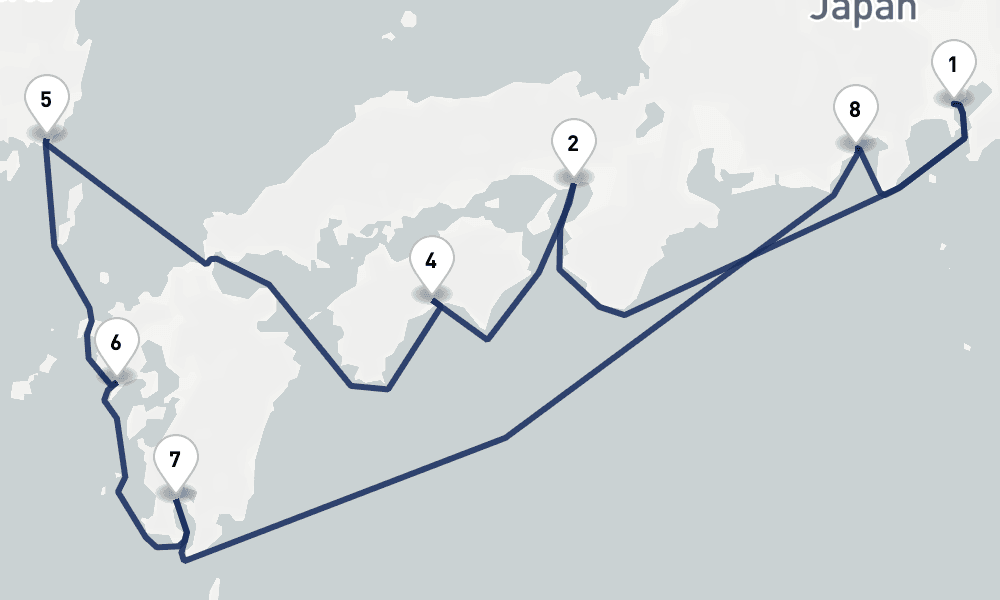 12 days, round-trip Best of Japan 13日間