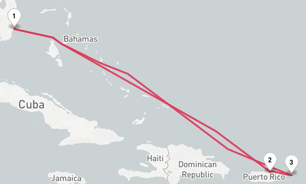 7 nights / 8 days, Miami (Florida) Round trip