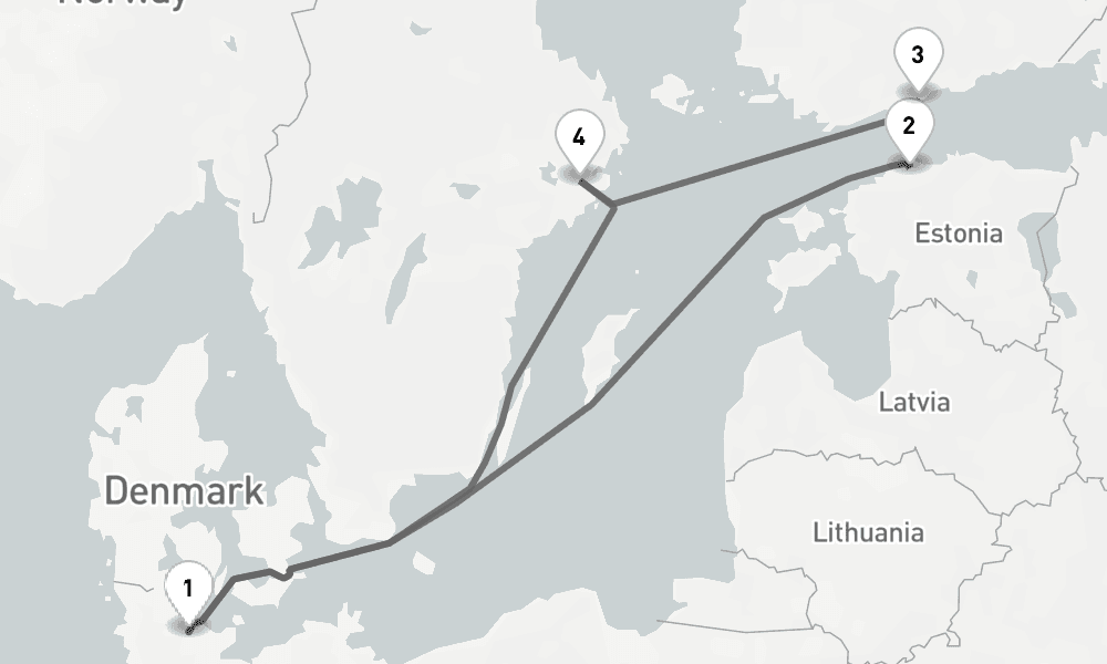 7 days, round-trip - Metropolen Der Ostsee - AbBis Kiel 8日間
