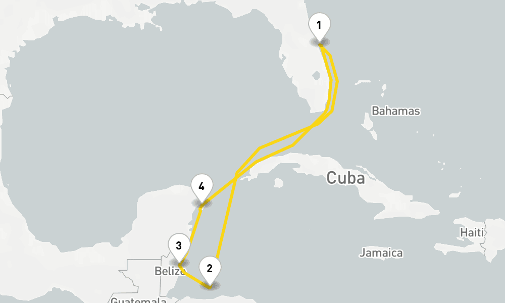 7 days, round-trip Western Caribbean 8日間