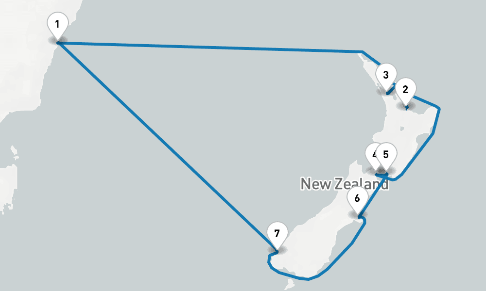 14 days, round-trip New Zealand 15日間