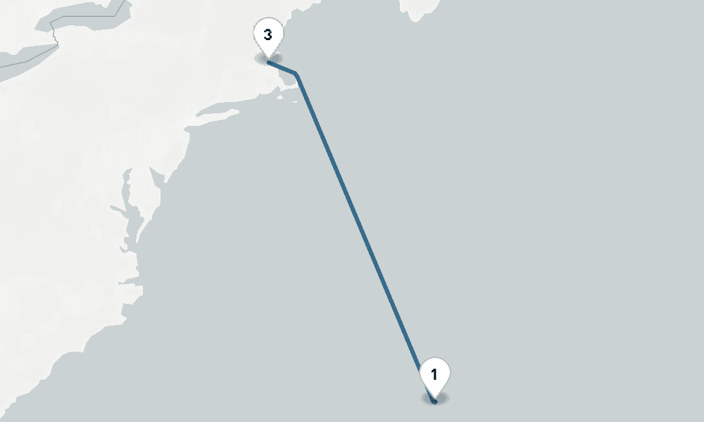 7 days, round-trip Bermuda Round-trip from Philadelphia 8日間