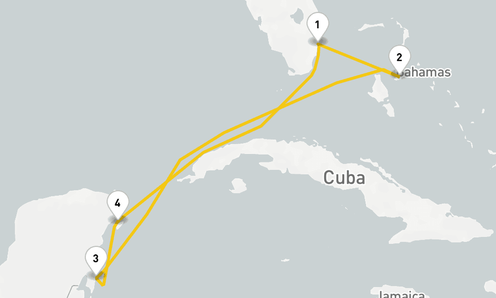 6 days, round-trip Western Caribbean Holiday Cruise 7日間