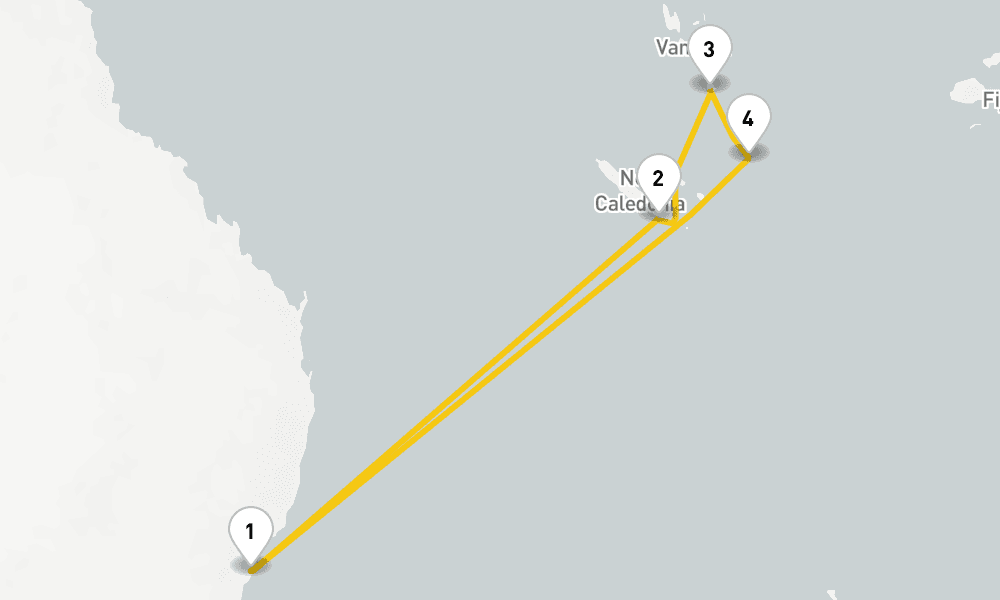 8 days, round-trip South Pacific Cruise 9日間