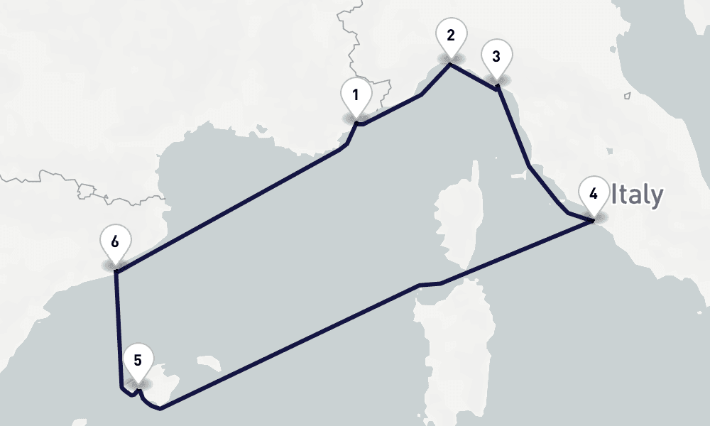 7 days, round-trip Mediterranean 8日間