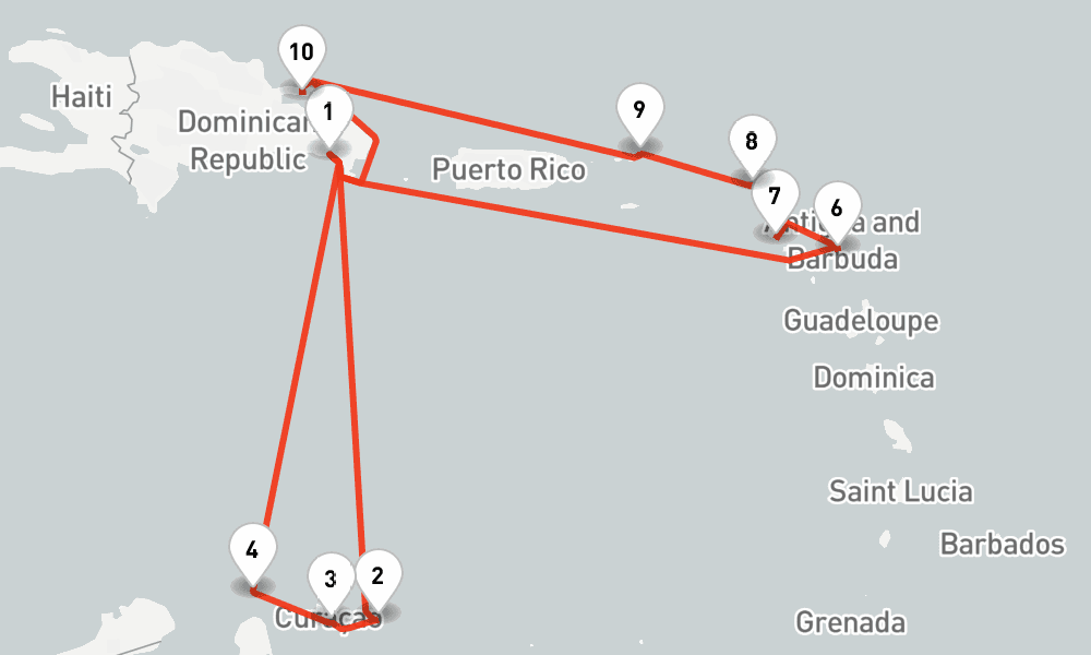 14 days, round-trip Karibische Inseln ab Dominikanische Republik 2 15日間