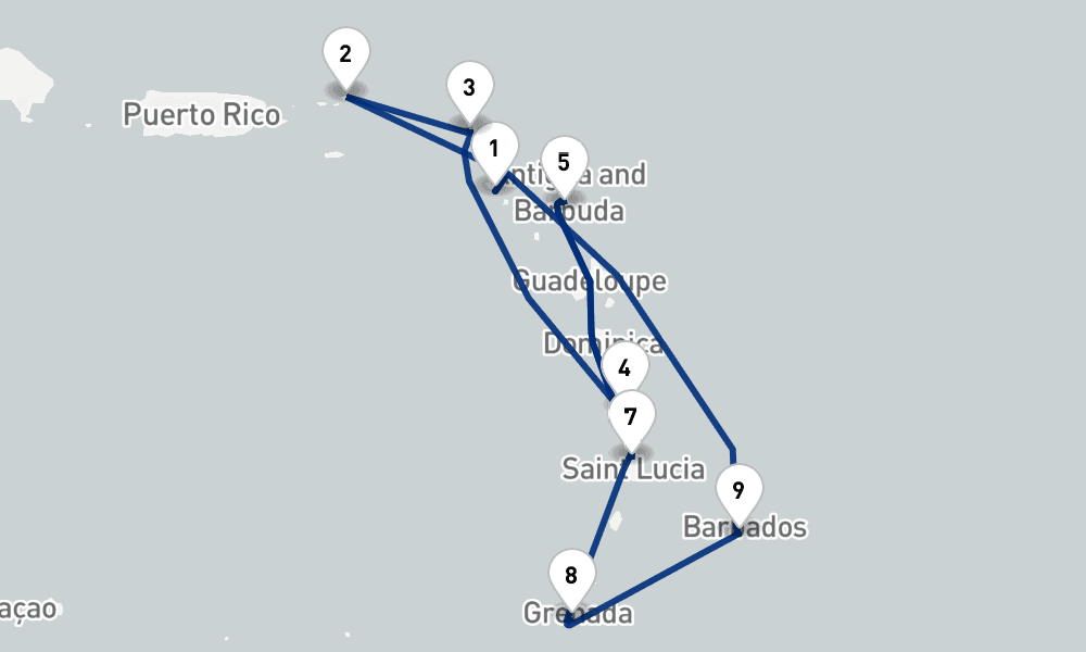 14 days, round-trip Christmas In The Caribbean Islands 15日間